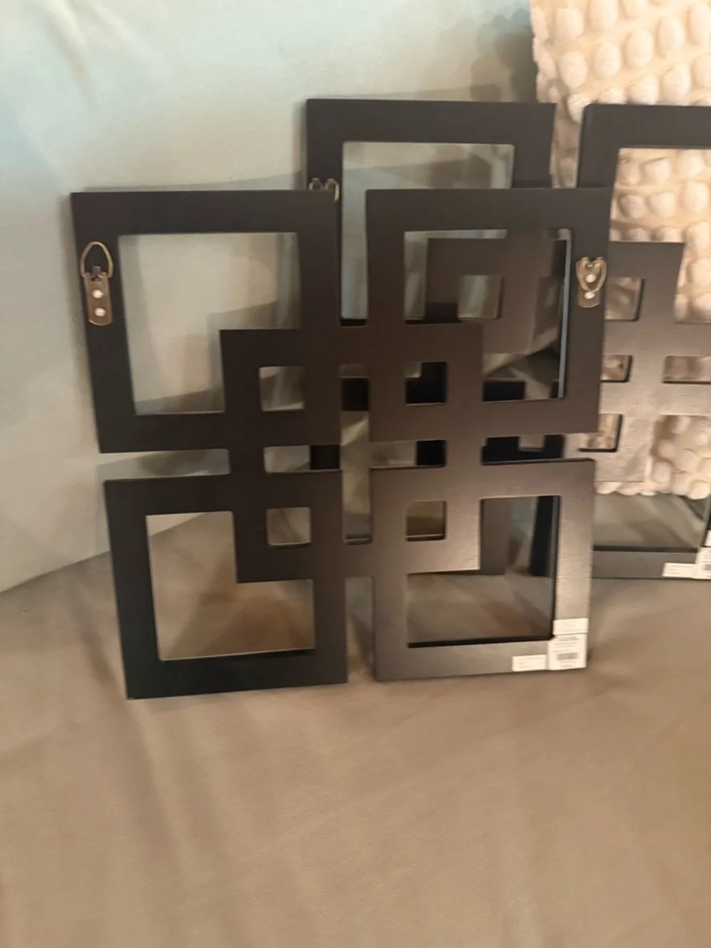 Z Gallerie set of three Allston Decorative Geometric Wall Mirrors - Picture 6 of 8